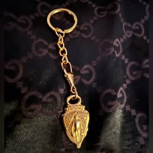 Vintage Gucci Crest Charm Keychain